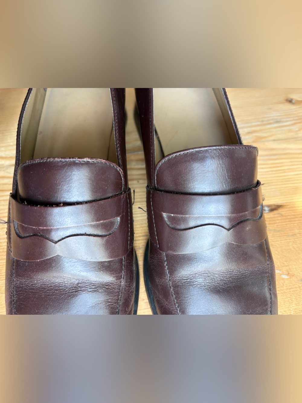 Bass Leather Healed Penny Loafers Brown Size 7
